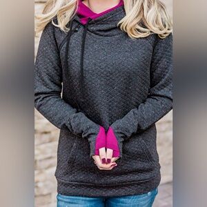 Confetti dot double hoodie